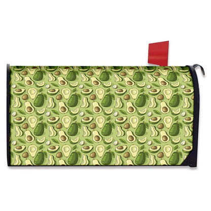 Cartoon Avocado Pattern Print Mailbox Cover