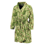 Cartoon Avocado Pattern Print Men's Bathrobe