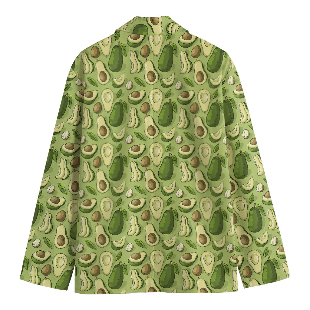 Cartoon Avocado Pattern Print Men's Blazer