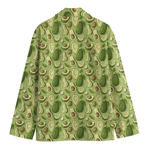 Cartoon Avocado Pattern Print Men's Blazer