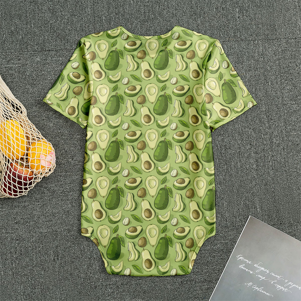 Cartoon Avocado Pattern Print Men's Bodysuit