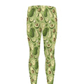 Cartoon Avocado Pattern Print Men's Leggings