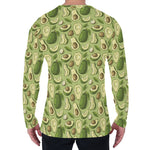 Cartoon Avocado Pattern Print Men's Long Sleeve T-Shirt