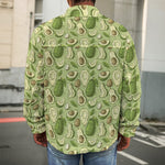 Cartoon Avocado Pattern Print Men's Shirt Jacket