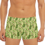 Cartoon Avocado Pattern Print Men's Short Boxer Briefs