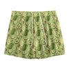 Cartoon Avocado Pattern Print Mesh Shorts