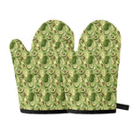 Cartoon Avocado Pattern Print Oven Mitts