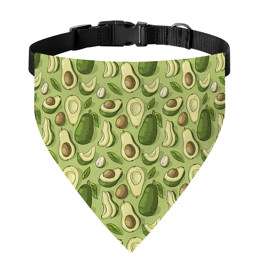 Cartoon Avocado Pattern Print Over The Collar Dog Bandana