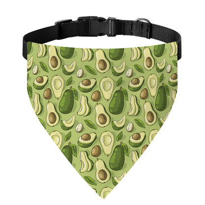 Cartoon Avocado Pattern Print Over The Collar Dog Bandana