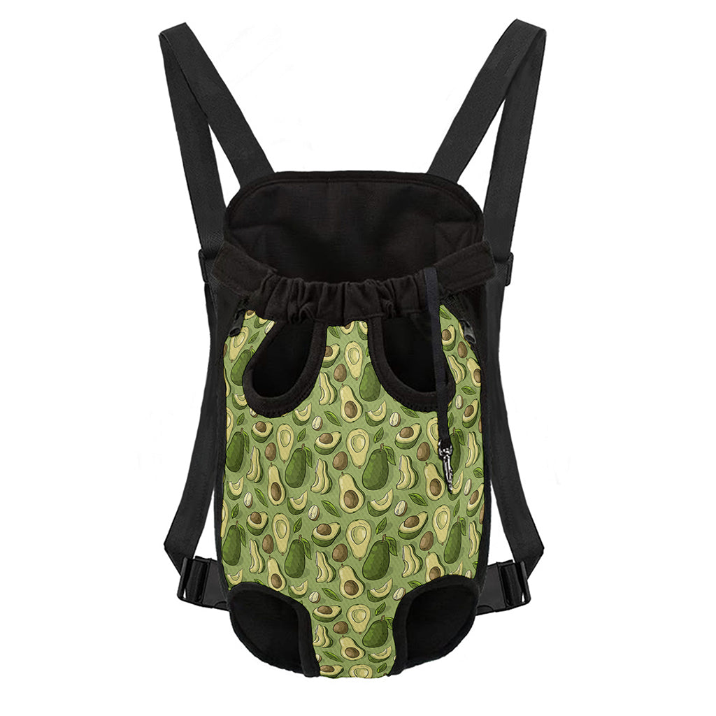 Cartoon Avocado Pattern Print Pet Carrier Backpack