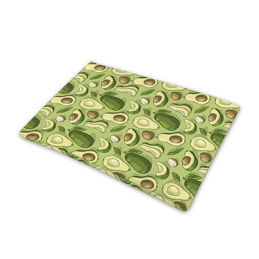 Cartoon Avocado Pattern Print Pet Cooling Mat Cover
