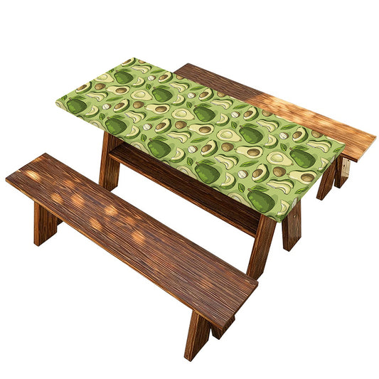 Cartoon Avocado Pattern Print Picnic Table Cover