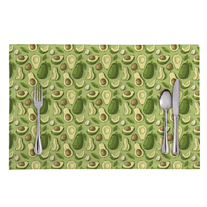 Cartoon Avocado Pattern Print Placemat