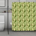 Cartoon Avocado Pattern Print Polyester Shower Curtain
