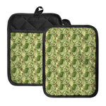 Cartoon Avocado Pattern Print Pot Holders With Pocket