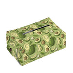 Cartoon Avocado Pattern Print Rectangle Tissue Box Cover