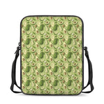 Cartoon Avocado Pattern Print Rectangular Crossbody Bag