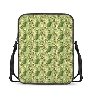 Cartoon Avocado Pattern Print Rectangular Crossbody Bag