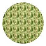 Cartoon Avocado Pattern Print Round Blanket