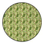 Cartoon Avocado Pattern Print Round Floor Mat