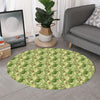 Cartoon Avocado Pattern Print Round Rug