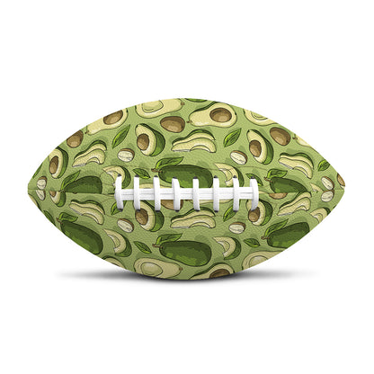 Cartoon Avocado Pattern Print Rugby Ball