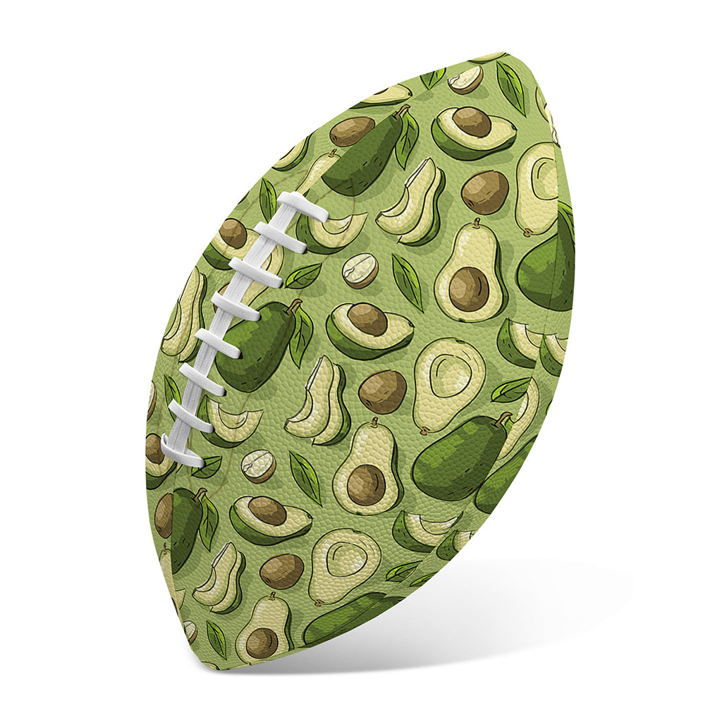 Cartoon Avocado Pattern Print Rugby Ball