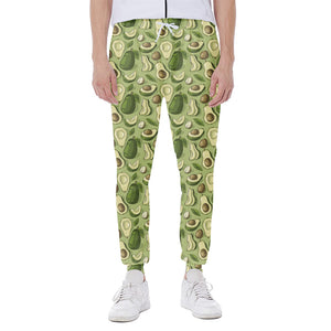 Cartoon Avocado Pattern Print Scuba Joggers