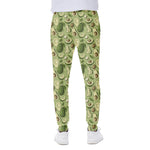 Cartoon Avocado Pattern Print Scuba Joggers