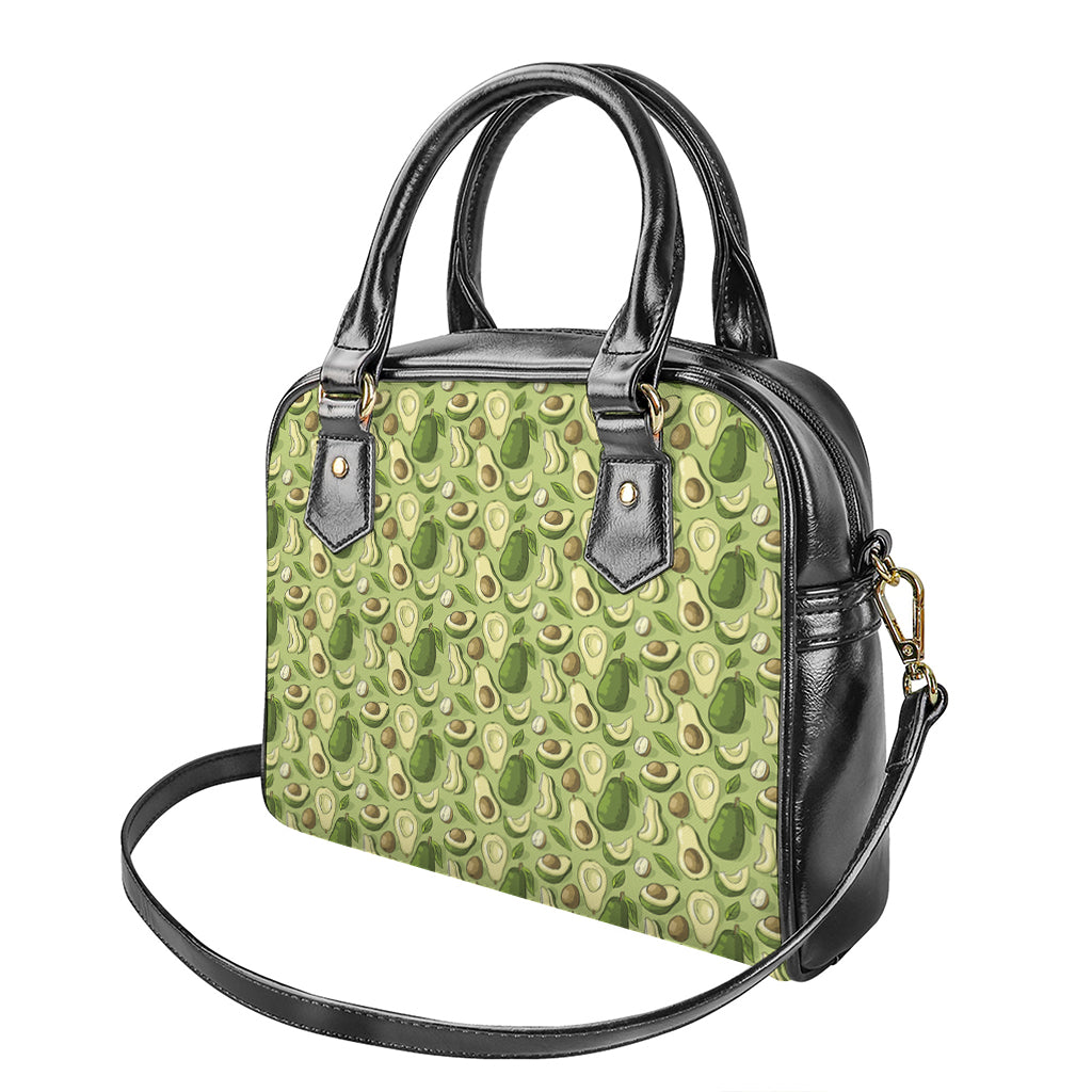 Cartoon Avocado Pattern Print Shoulder Handbag