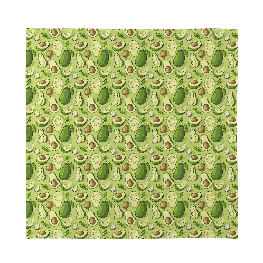 Cartoon Avocado Pattern Print Silk Bandana