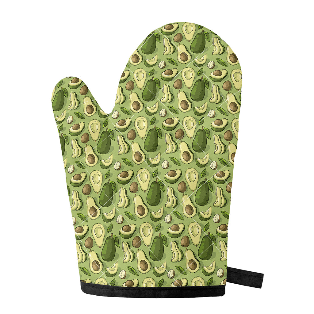 Cartoon Avocado Pattern Print Single Oven Mitt