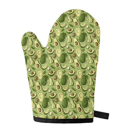 Cartoon Avocado Pattern Print Single Oven Mitt