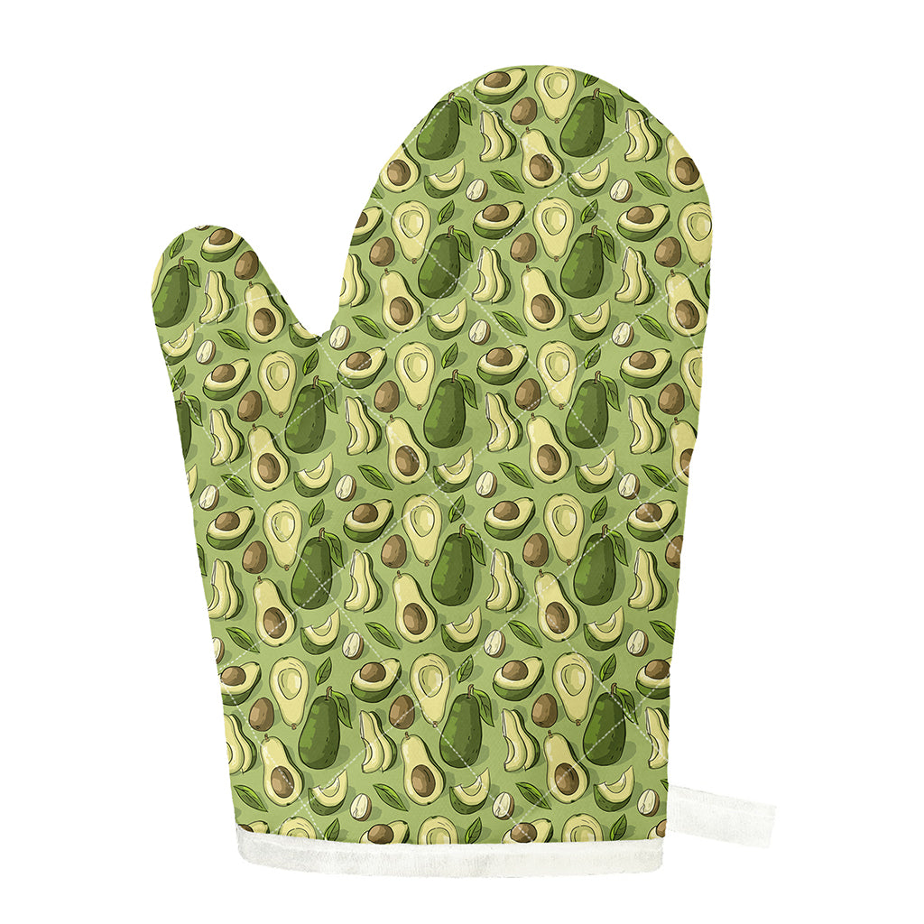 Cartoon Avocado Pattern Print Single Oven Mitt