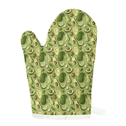 Cartoon Avocado Pattern Print Single Oven Mitt