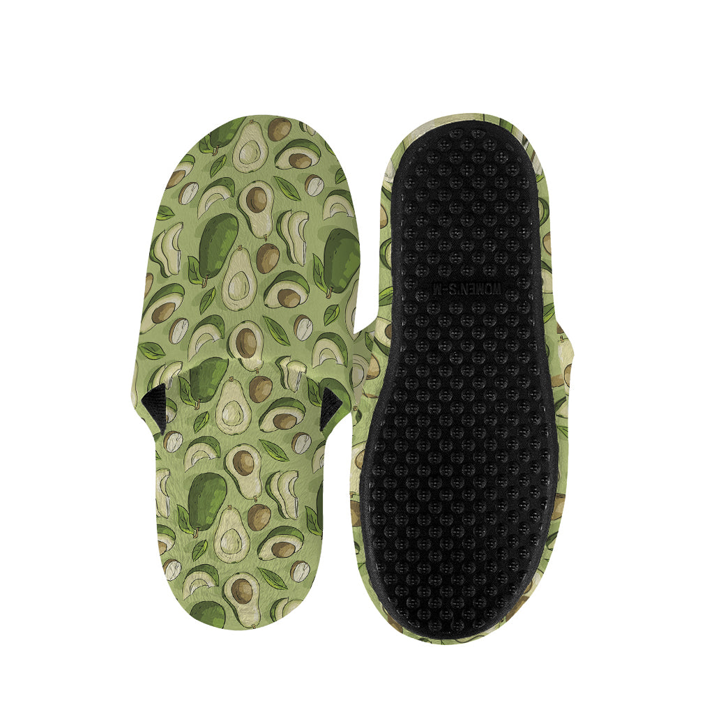 Cartoon Avocado Pattern Print Slippers