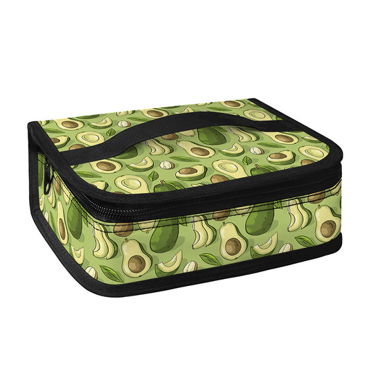 Cartoon Avocado Pattern Print Small Lunch Bag