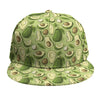 Cartoon Avocado Pattern Print Snapback Cap