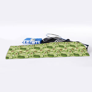 Cartoon Avocado Pattern Print Sports Towel