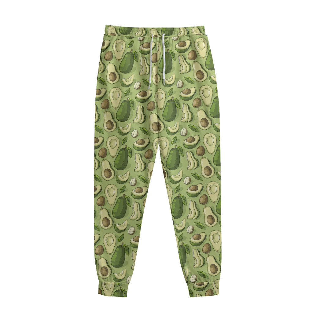 Cartoon Avocado Pattern Print Sweatpants