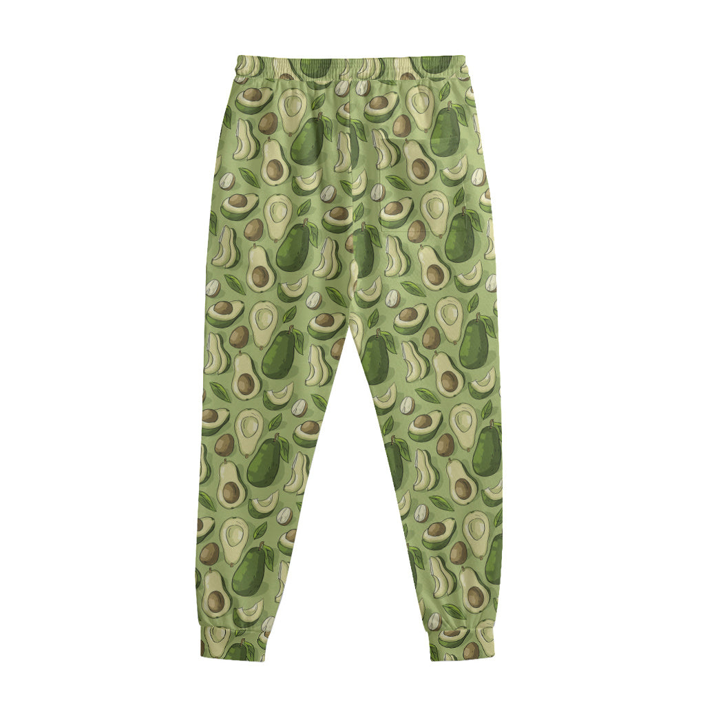 Cartoon Avocado Pattern Print Sweatpants