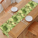 Cartoon Avocado Pattern Print Table Runner