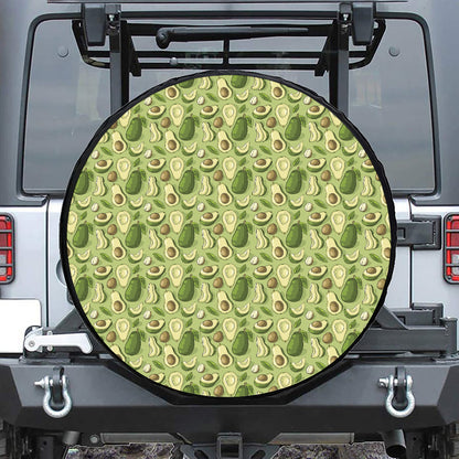 Cartoon Avocado Pattern Print Tire Cover