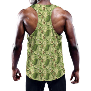 Cartoon Avocado Pattern Print Training Tank Top