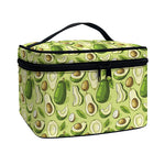 Cartoon Avocado Pattern Print Travel Makeup Bag