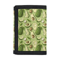 Cartoon Avocado Pattern Print Trifold Wallet