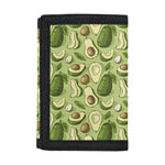 Cartoon Avocado Pattern Print Trifold Wallet