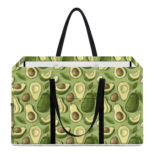 Cartoon Avocado Pattern Print Utility Tote Bag