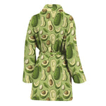 Cartoon Avocado Pattern Print Women's Bathrobe