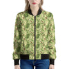 Cartoon Avocado Pattern Print Women's Bomber Jacket